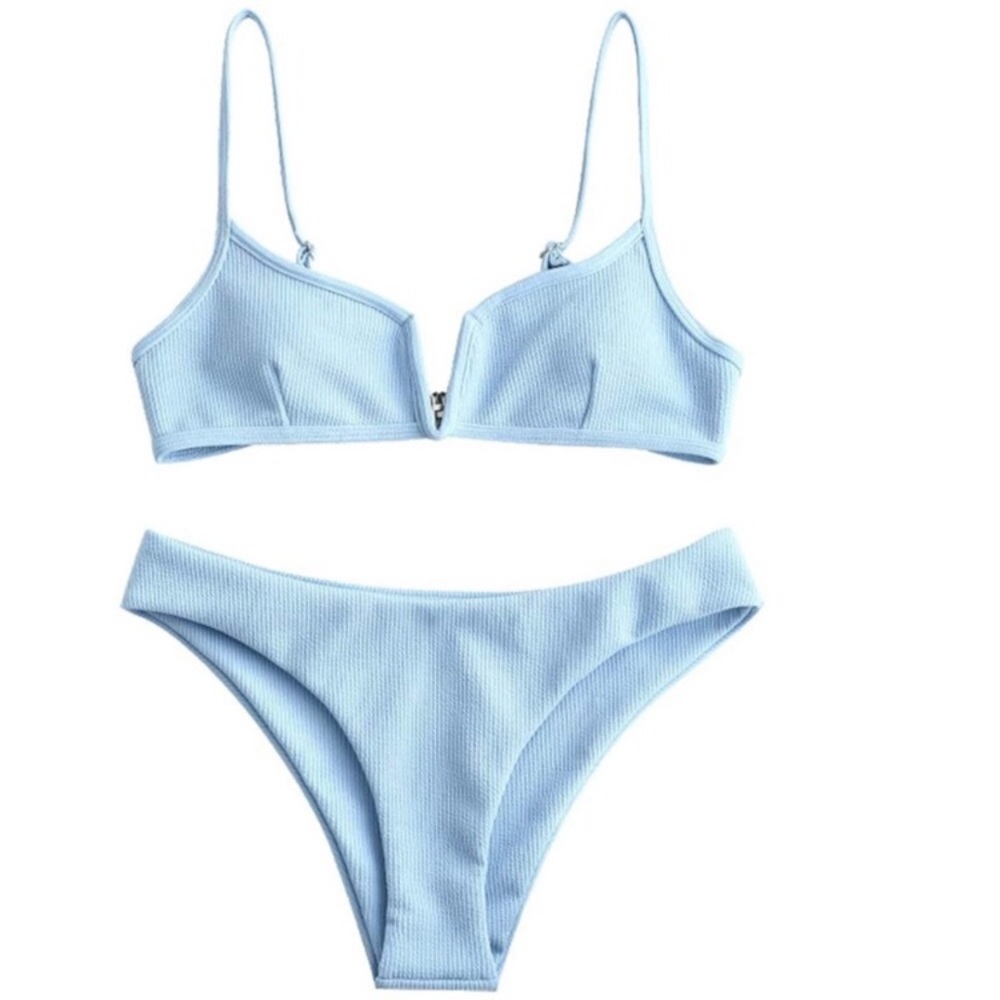 ZAFUL baby blue bikini